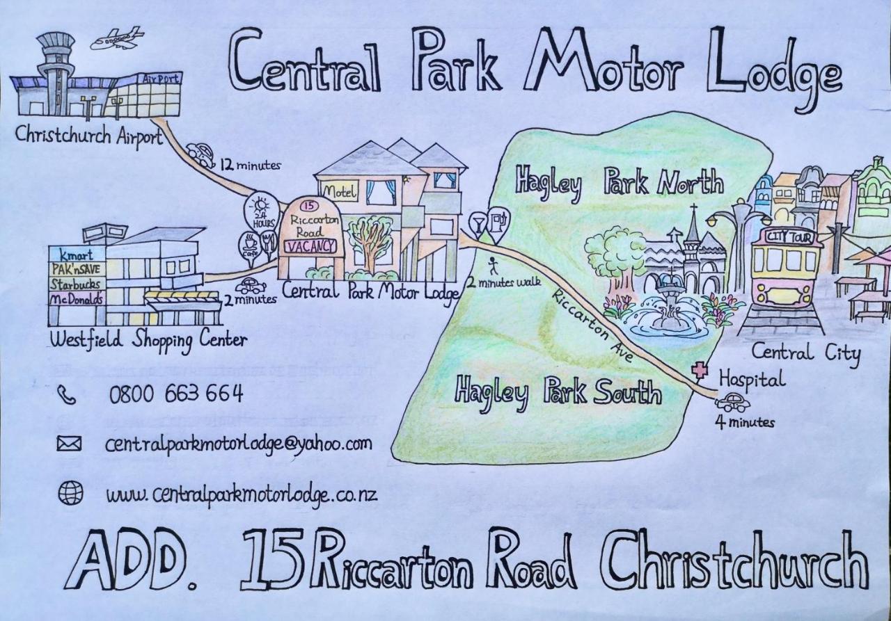 Central Park Motor Lodge Christchurch Eksteriør billede